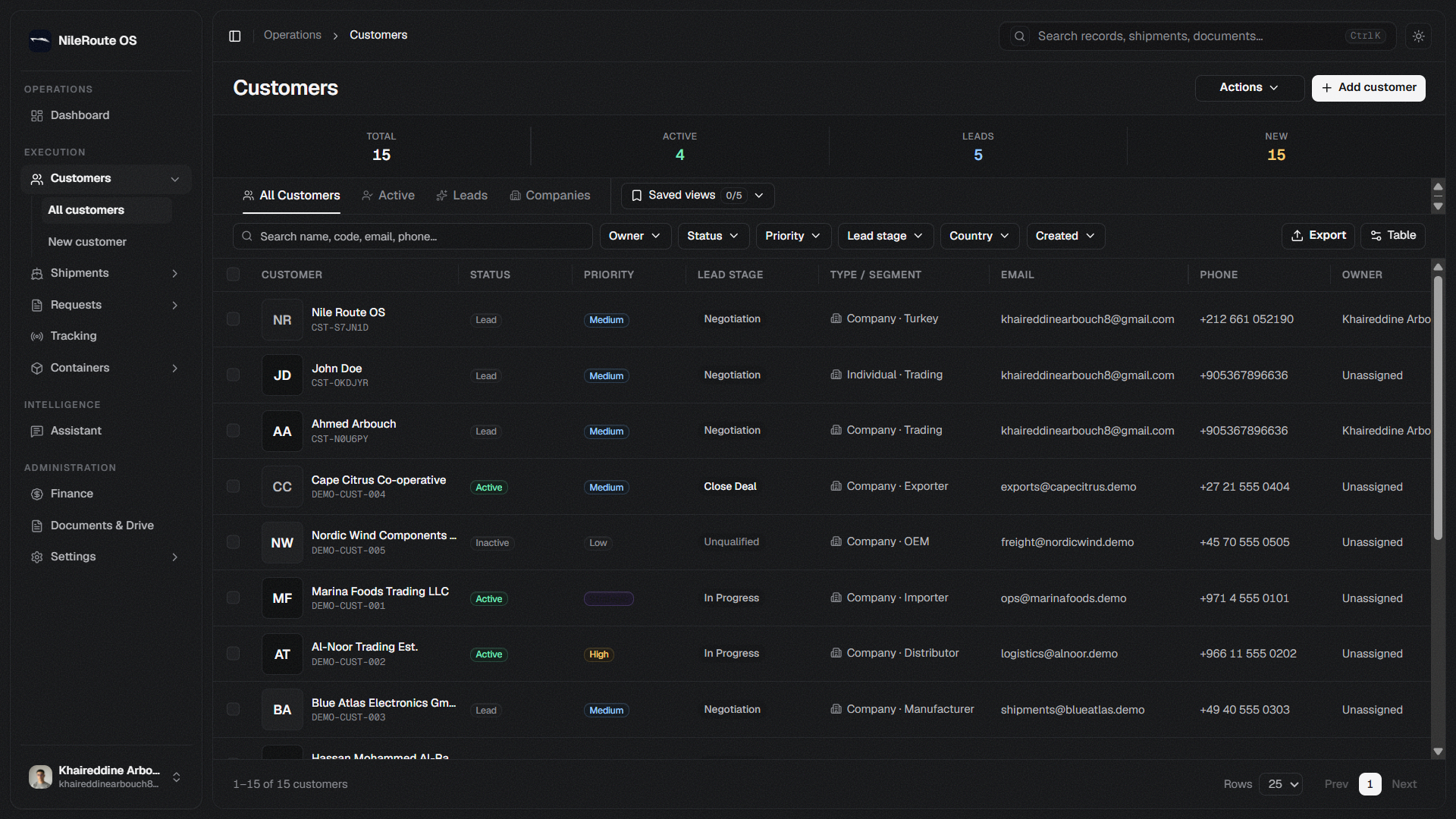 NileRoute OS screenshot